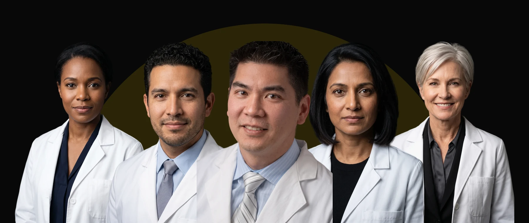 Tony physician group composition with the supplied physician centered
